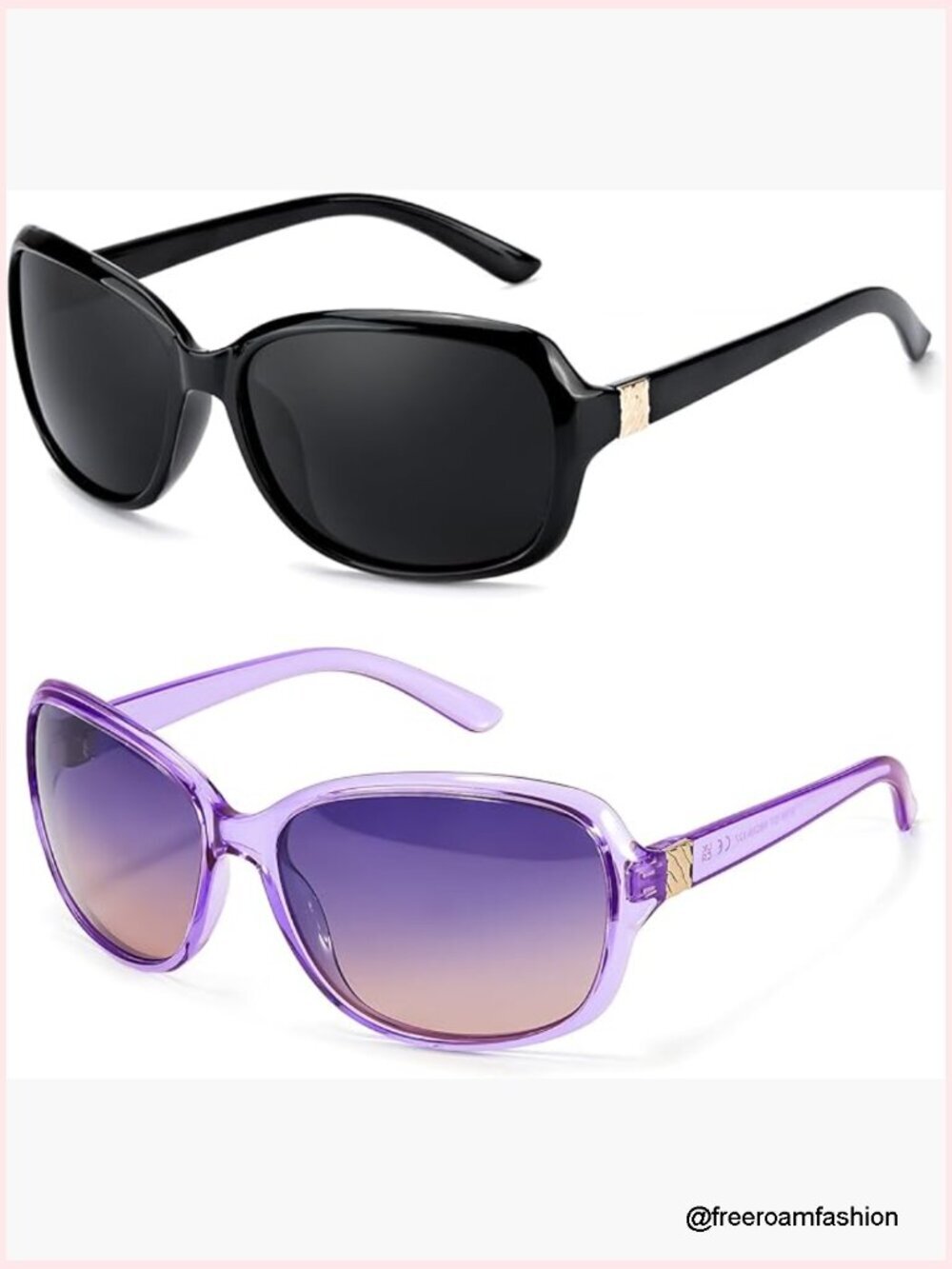 Polarized Sunglasses Oversized UV400 Protection for Driving 2PCS